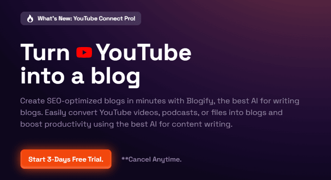 Introducing Blogify.ai: Transforming Content Creation and Automating Your Blogging Workflow Cover