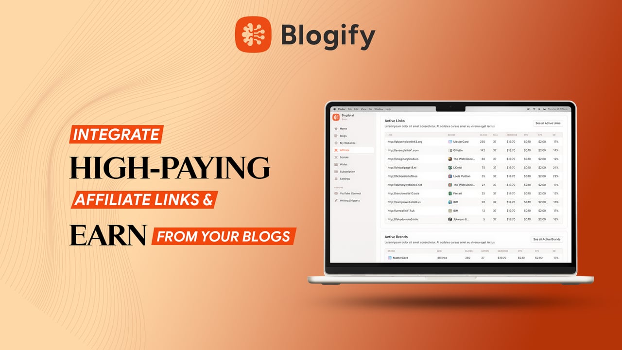 Make Your Blog into a Revenue Powerhouse: Blogify 5.0’s Affiliate Link Automation with Advanced AI Cover